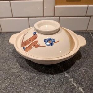 Charming Ceramic Dish with Floral Design